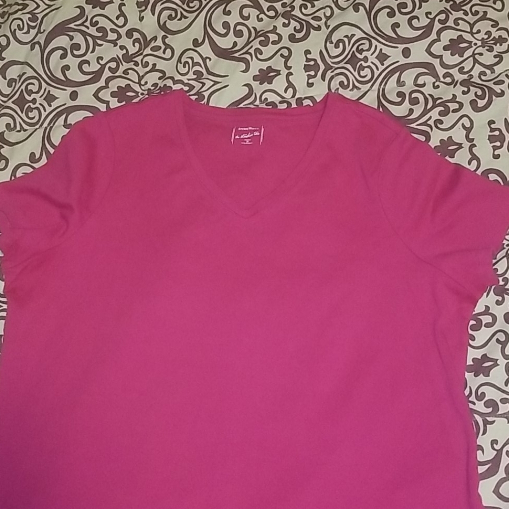 Womens studio works bright pink short sleeve tee